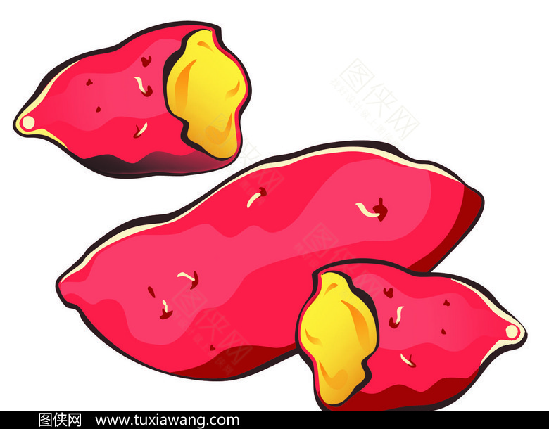 红薯 番薯 地瓜 蔬菜 美食 手绘红薯 卡通红薯 设计元素 设计素材