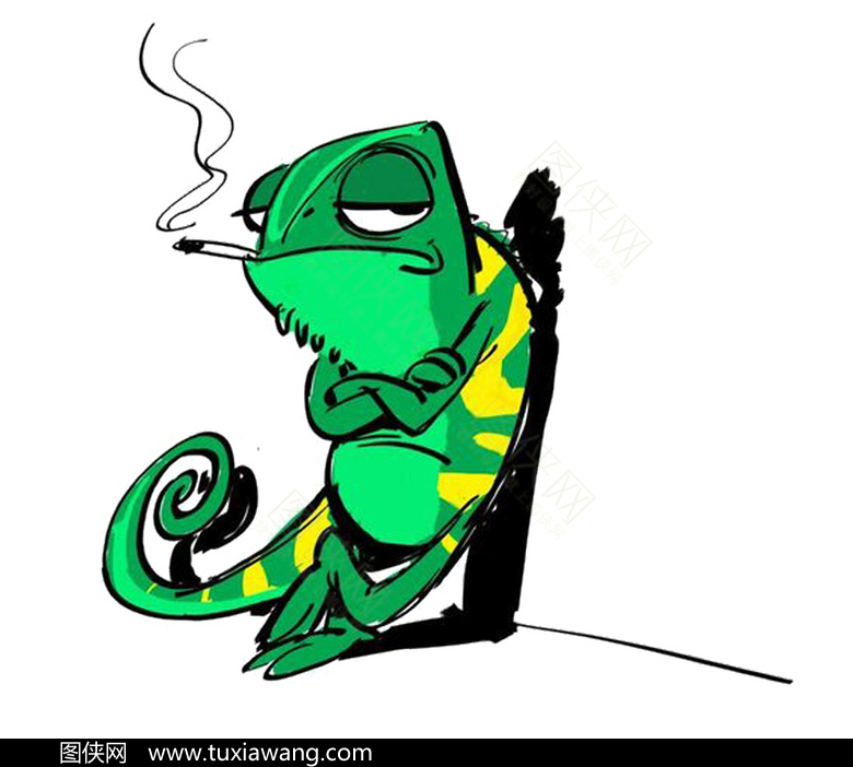 绿色卡通蜥蜴
